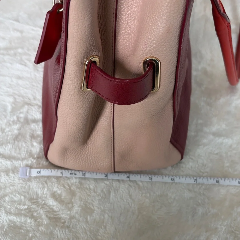 Coach Swagger Carryall Colorblock Pebbled Leather Satchel Bag